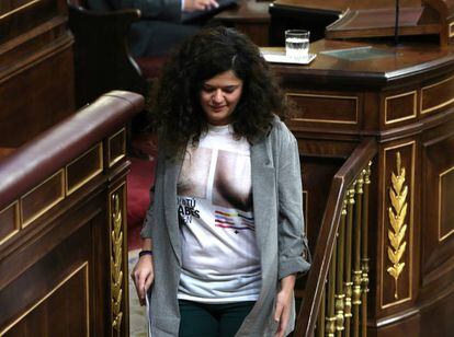 Sofía Castañón en el pleno del Congreso de los Diputados.