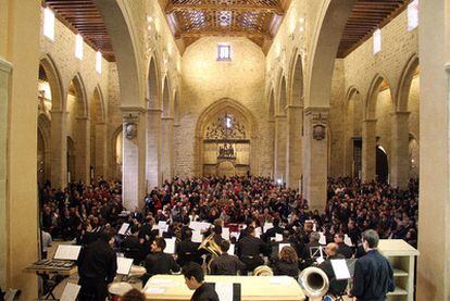 Una vista del interior de la iglesia de Santa María de los Reales Alcázares de Úbeda.