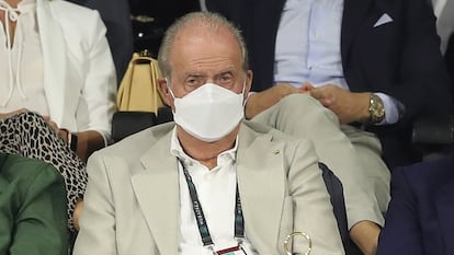 Juan Carlos I, el pasado 17 de diciembre, en úna de sus últimas apariciones públicas en un partido de tenis en Abu Dabi.