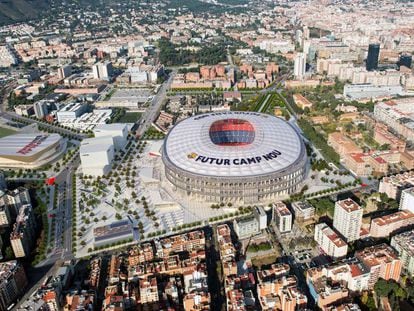 Imagen de la futura urbanización del Camp Nou