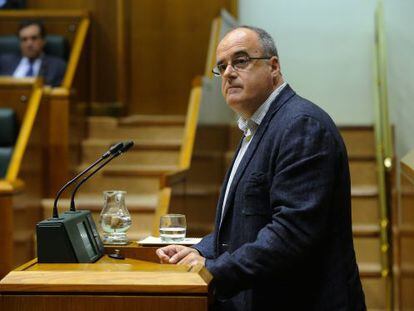 Joseba Egibar, del PNV, en una intervención en el Parlamento vasco.