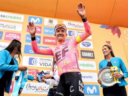 Carapaz, en el último podio del Tour Colombia.
