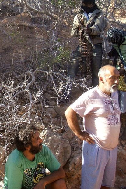 Alfonso Rey (derecha) y José García, durante su secuestro.