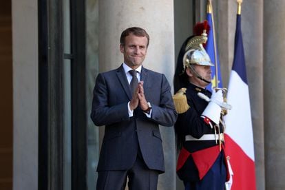 El presidente francés, Emmanuel Macron, en el Palacio del Elíseo, en París, el pasado 24 de septiembre.