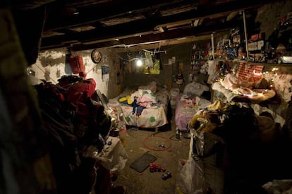 Vivienda de una familia pobre.