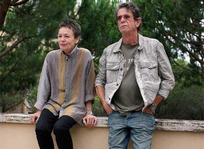 Laurie Anderson y Lou Reed, ayer en Sant Feliu de Guíxols.