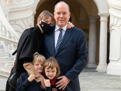 Reencuentro de Charlene con su marido y sus hijos en Mónaco el pasado mes de noviembre.