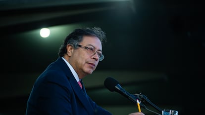 El presidente Gustavo Petro durante un evento en diciembre de 2022.