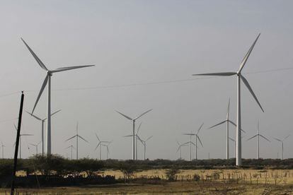 Parque eólico en el Istmo de Tehuantepec, al sur de México.