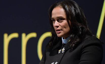 Isabel Dos Santos, en 2018, en la sede de Efacec, empresa que compró con un crédito del Estado angoleño.