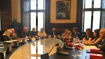 Reunión de la Mesa del Parlament, este jueves.
