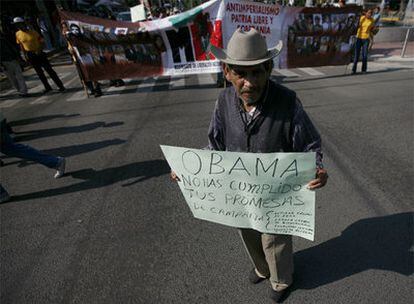 Manifestación contra la cumbre norteamericana que arranca hoy en Guadalajara