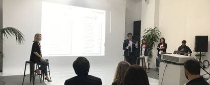 Carlos Aso, consejero delegado de Andbanc España, durante la presentación del servicio MyInvestor.