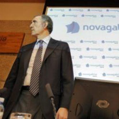 El presidente de Novagalicia Banco, José María Castellano, y el consejero delegado, César González Bueno