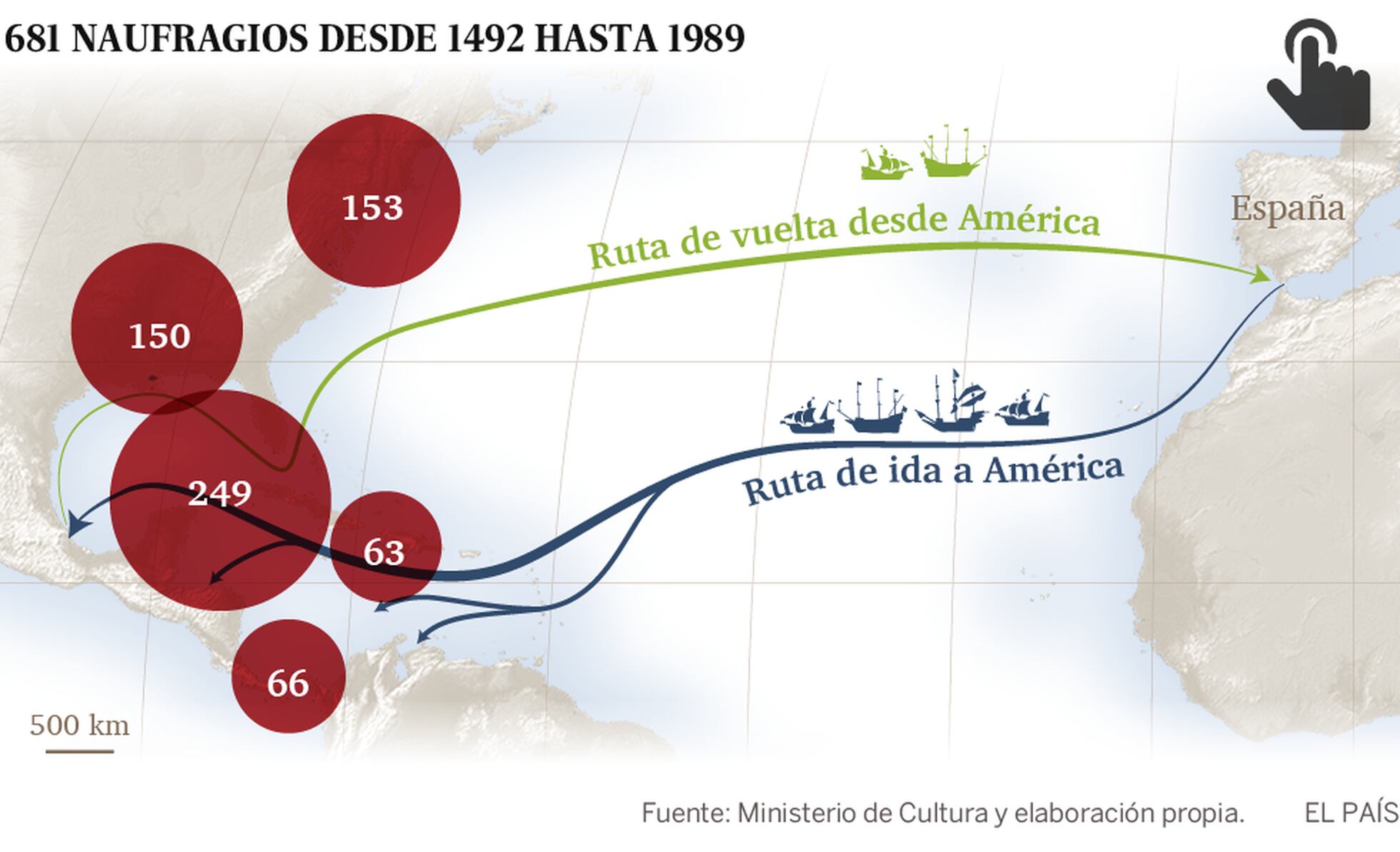 Así es el 'mapa del tesoro' de los barcos hundidos españoles: Tienen un  valor incalculable