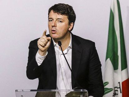 Matteo Renzi, durante su discurso de dimisi&oacute;n en la Asamblea General del PD.
