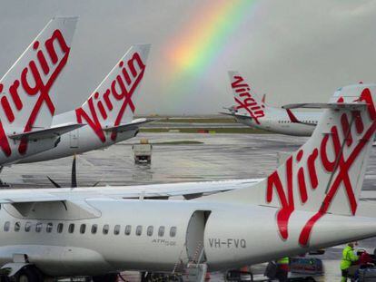 Aviones de Virgin Australia, en Sídney en 2016.