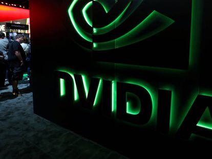 Stand de Nvidia en una feria tecnológica celebrada en Los Angeles.
