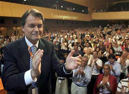 Artur Mas, ayer en el congreso que Convergència Democràtica celebra en el Palau de Congressos de Catalunya.