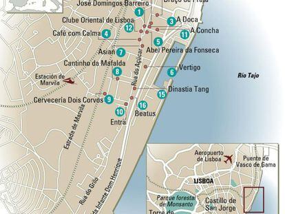 24 horas en Marvila (Lisboa), el mapa