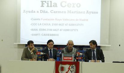 Trashorras, Martín Presa, Jémez i Yañez, en roda de premsa.