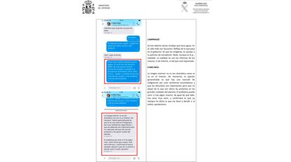 Página del informe de la Guardia Civil sobre el 'caso Tsunami' que recoge la conversación entre Puigdemont y Campmajó.