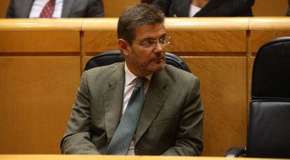 El ministro de Justicia, Rafael Catal&aacute;, en una sesi&oacute;n del Senado.
 