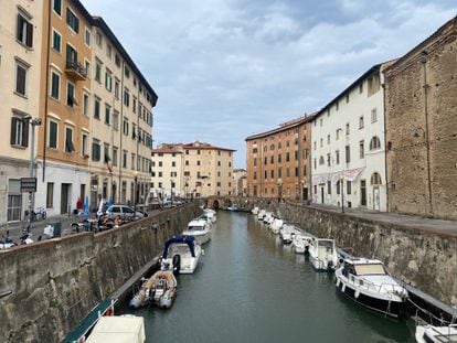 Imagen de los canales de Livorno, la semana pasada en la localidad de la Toscana.