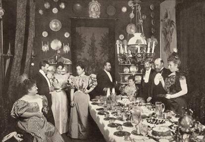 Dining room of Emilia Pardo Bazán's house.