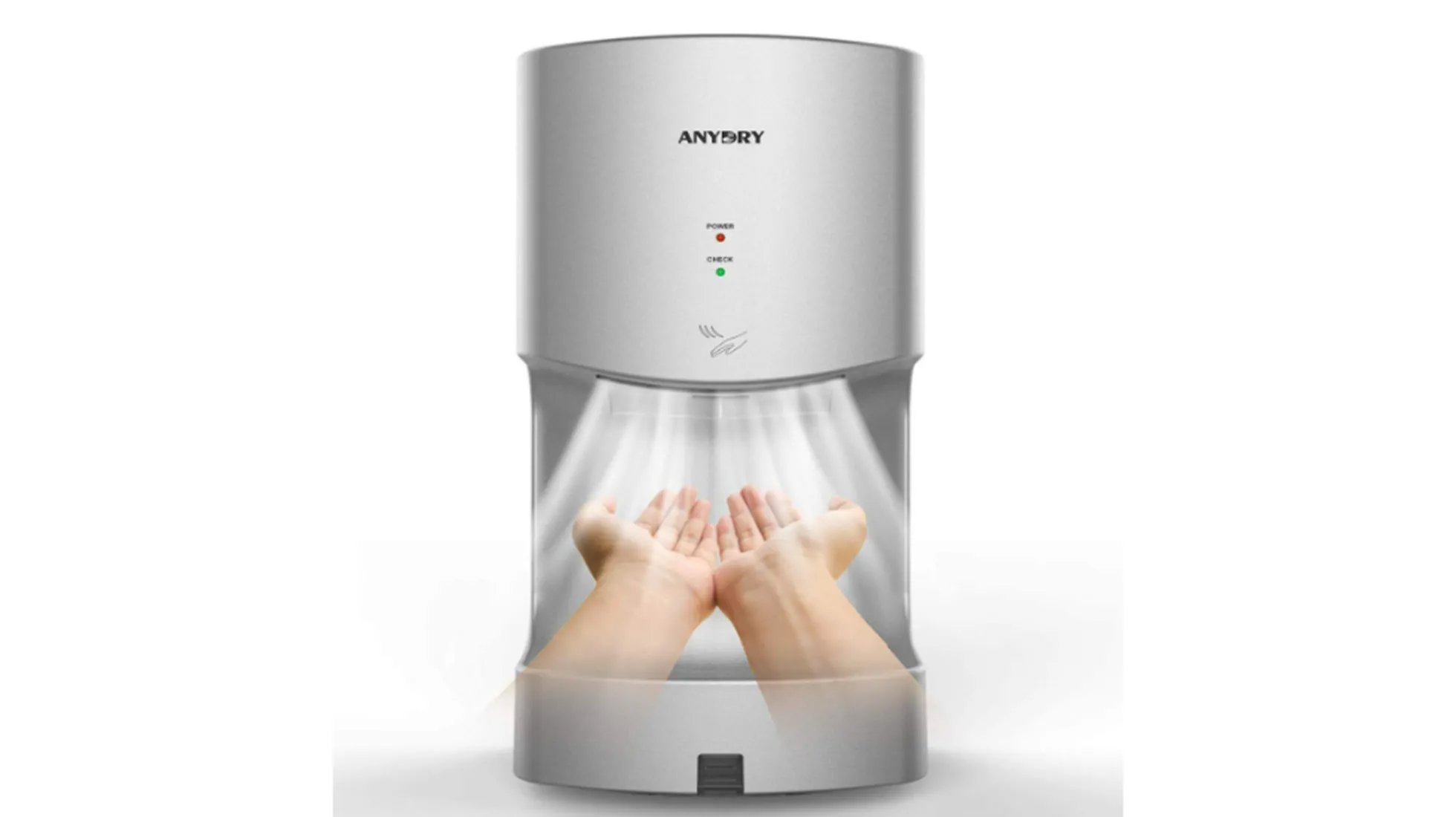 Secador de manos Jet Dryer Slim – Rápido y potente secador de manos hecha a mano con un sistema de secar suelo – color blanco 