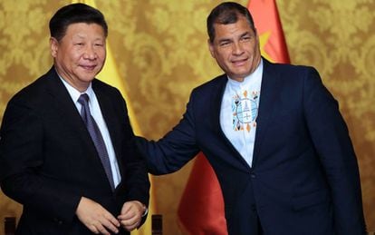 Xi Jinping y Rafael Correa, en Quito en 2016.