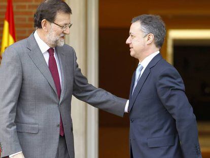 Mariano Rajoy recibe en la Moncloa a Iñigo Urkullu, en una imagen de archivo.