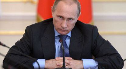El presidente de Rusia, Vladímir Putin, en su residencia de Moscú.