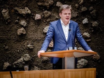 El candidato por el Nuevo Contrato Social, Pieter Omtzigt, en La Haya, en febrero de 2022.