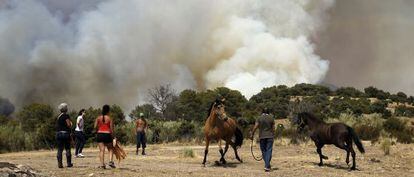 Incendio en Robledo de Chavela, en agosto de 2012.