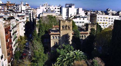 El palacete de la calle de Muntaner que ten&iacute;a en 1991 centenares de obras de arte de Mu&ntilde;oz Ramonet. 