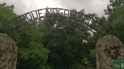 Entrada al Parque Nogalón, donde finaliza la ruta.