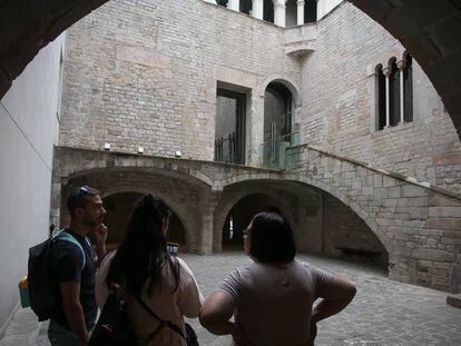 Aspecto del patio central de la planta baja del Museo Picasso de Barcelona donde se ubicar&aacute; la escultura. 