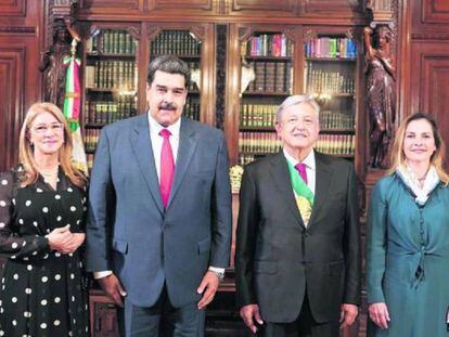 Los mandatarios de Venezuela, Nicolás Maduro, y de México, Andrés Manuel López Obrador.