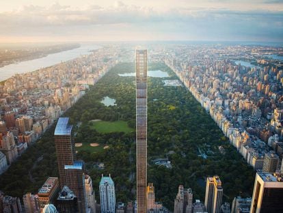 El rascacielos situado en 111 West 57th Street, apodado 'la pluma' y diseñado por SHoP Architects, será el más estilizado del mundo. |