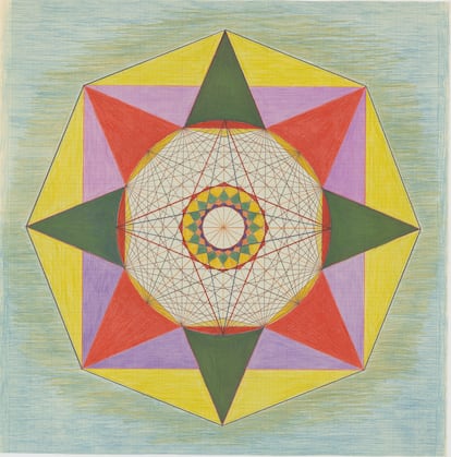 'Obra no.333', de Emma Kunz, expuesta en San Sebastián.