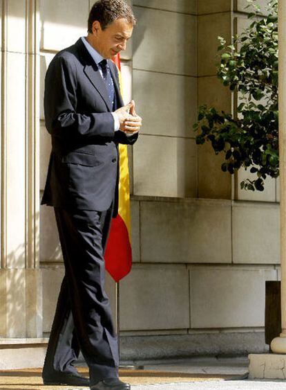 Zapatero, el pasado miércoles en La Moncloa.