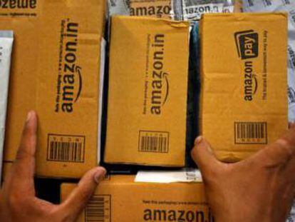 Reparto de paquetes de Amazon.