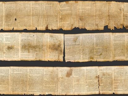 Vista de los 7,34 metros que tiene el Libro de Isaías, el rollo más completo de los manuscritos y el analizado en esta investigación.
