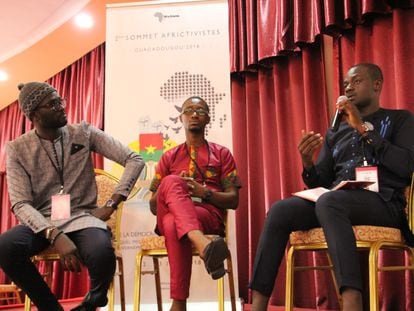 Una de las sesiones de trabajo, sobre la situación de los blogueros en Togo, en la segunda cumbre celebrada por Africtivistes.