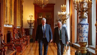 Miguel Díaz-Canel y Andrés Manuel López Obrador en el Palacio Nacional el pasado 16 de septiembre.