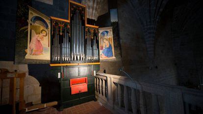 Órgano renacentistas de la iglesia de Santa María, en Garrovillas de Alconétar.