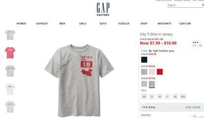 Camisetas niño gap el corte online ingles