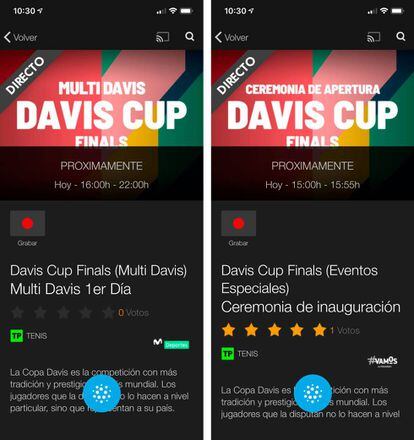 Copa Davis de Madrid, a través de Movistar+.