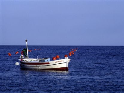 Una barca de pescadors a Tamariu, a la Costa Brava.